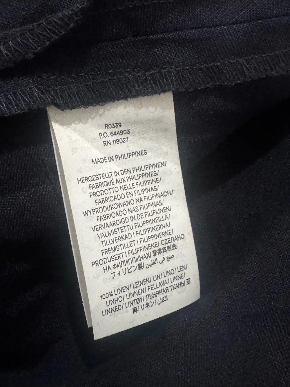 Boden Linen Skirt in Navy Blue size 8